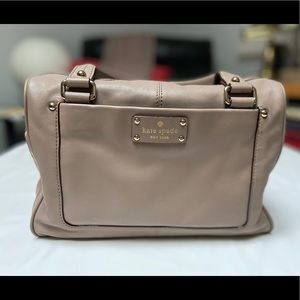 Classy Kate Spade Taupe top handle handbag